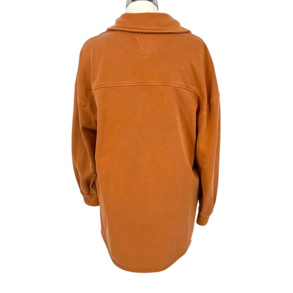 Avec Les Filles Shirt Jacket Shacket Button Down Coat Orange Size Large - Picture 7 of 12
